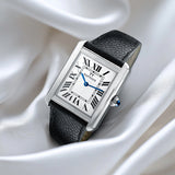 PATTOUS Ultra-Thin Square Quartz Women's Watch | Minimalist White Dial  | 50M Waterproof | Premium Business Dress Watch | Perfect Gift for Her