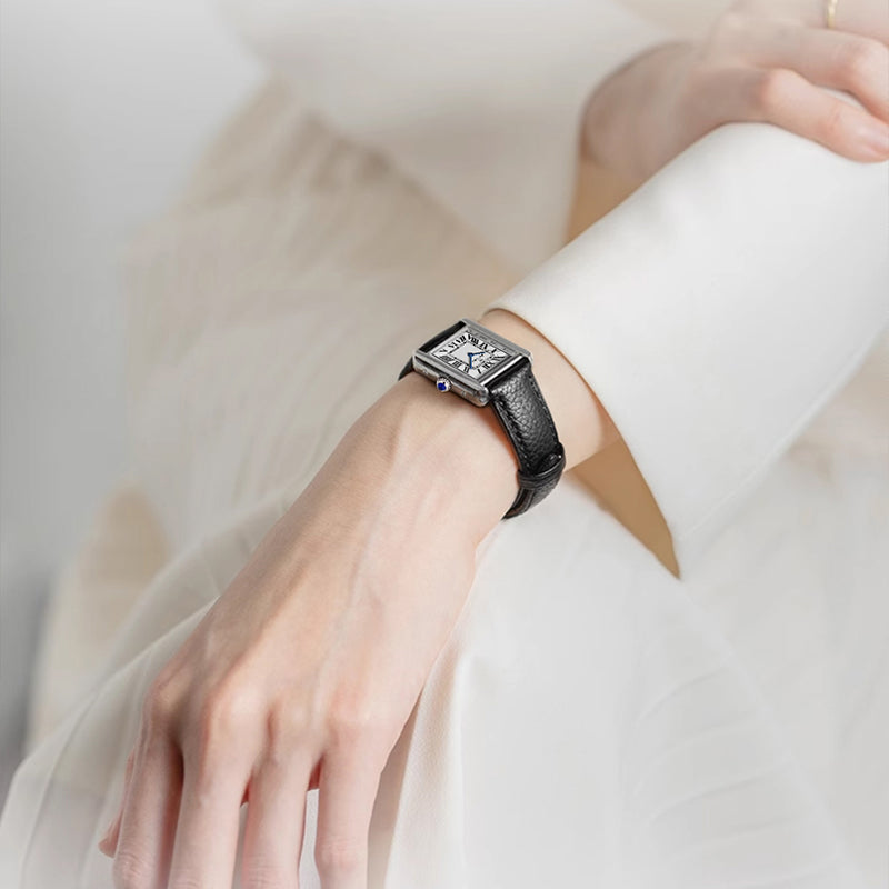 PATTOUS Ultra-Thin Square Quartz Women's Watch | Minimalist White Dial  | 50M Waterproof | Premium Business Dress Watch | Perfect Gift for Her