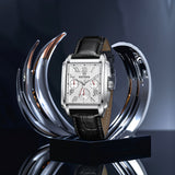 PATTOUS Square Dial Men's Watch – Versatile White Face, Multifunction Quartz, Sport Casual Style