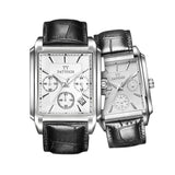Fashion Square Couple Watch Set - Casual Waterproof Quartz Wristwatches for Him & Her